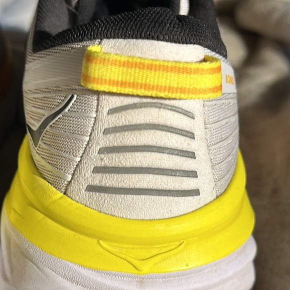 Hoka One One Bondi 7 Nimbus Cloud/ Radiant Yellow Size 12 - Picture 5 of 13